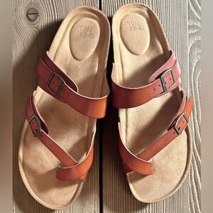 Time and Tru Tan Strappy Sandals